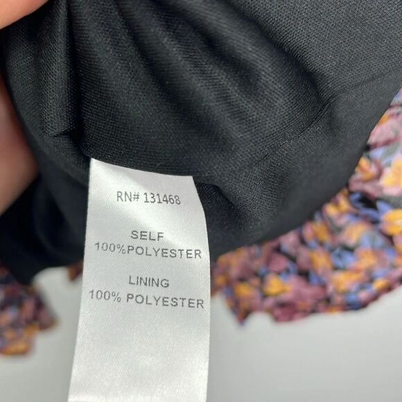 Fate Long Sleeve Ruched Floral Mini Dress Women’s Size Medium - Picture 9 of 13